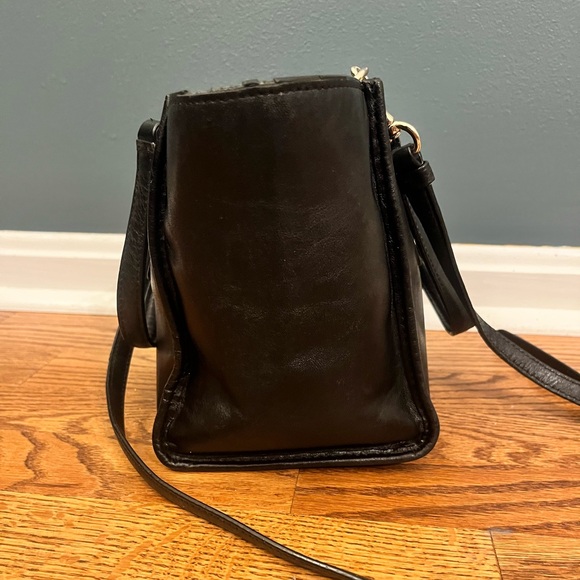 Coach Mini Crosby Carryall Handbag Black Leather Logo 33537 - Picture 3 of 16
